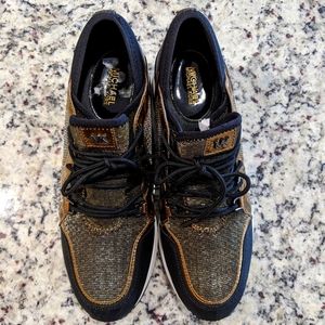 Michael KORS LIV TRAINER EXTREME Sneakers (black and gold) Size 8m/38.5m